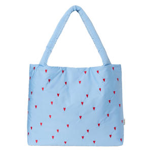 luiertas Puffy Hearts Mom Bag blauw