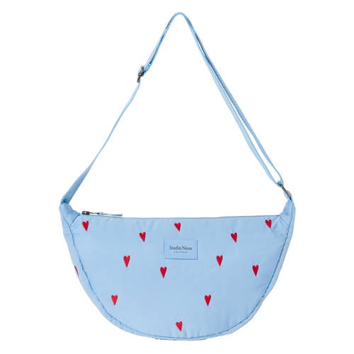 Studio Noos crossbody tas Puffy Hearts blauw Dames Polyester Hartjes afbeelding