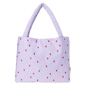 luiertas Puffy Hearts Mom Bag paars