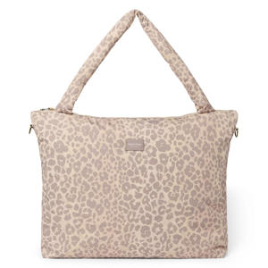 luiertas Leopard Puffy Diaper Bag beige