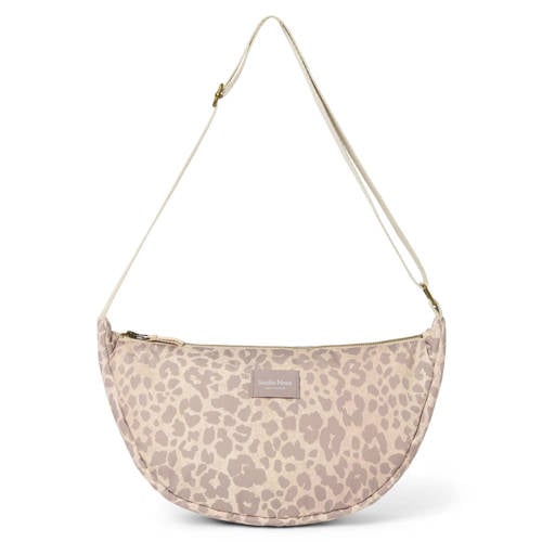 Studio Noos crossbody tas Leopard Puffy beige Dames Dierenprint afbeelding