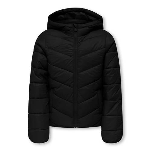 KIDS ONLY GIRL jack lente zwart Jas Meisjes Nylon Capuchon Effen - maat 128 afbeelding