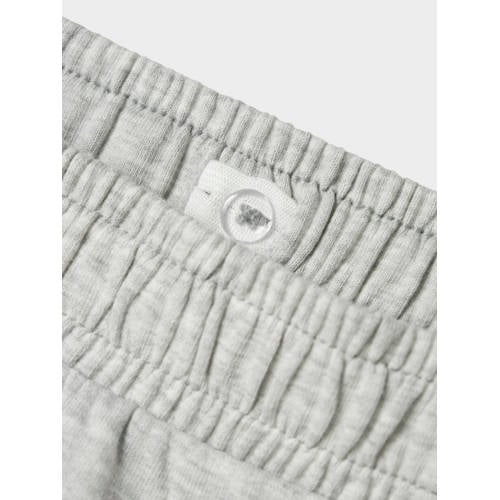 NAME IT KIDS straight casual broek lichtgrijs Jongens Katoen Effen - maat 122 afbeelding