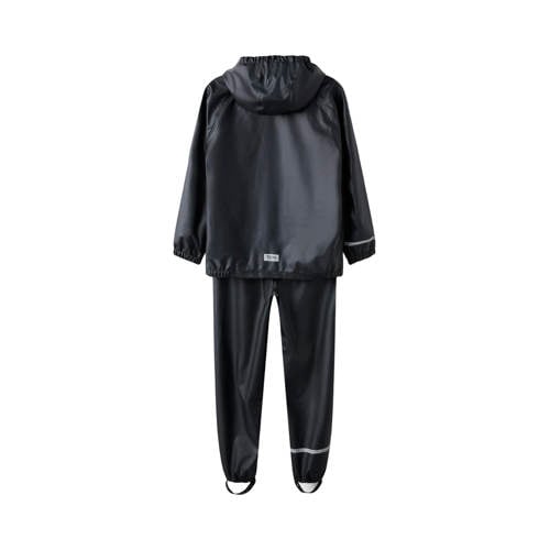 NAME IT KIDS kids regenpak zwart Jongens/Meisjes Polyester Capuchon - maat 158 afbeelding
