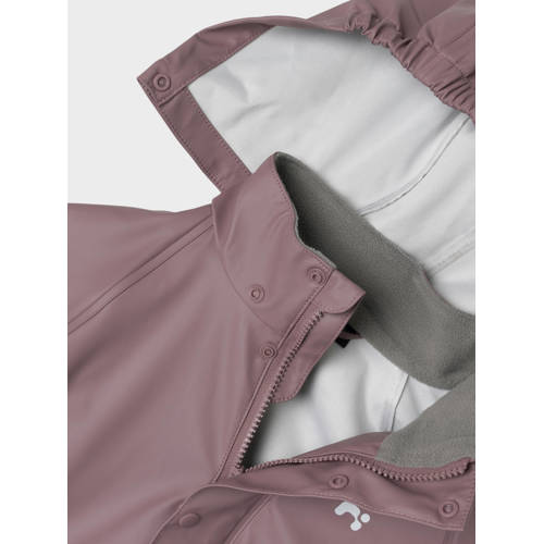 NAME IT KIDS kids regenpak oudroze Jongens/Meisjes Polyester Capuchon