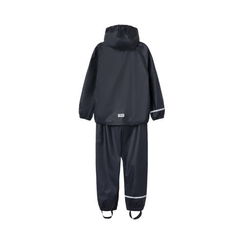 NAME IT KIDS kids regenpak donkerblauw Jongens/Meisjes Polyester Capuchon