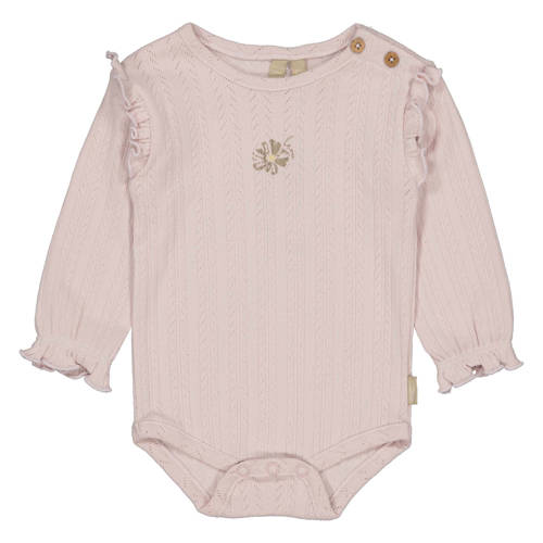 LEVV Newborn Romper Roze Meisjes Katoen Ronde hals Effen - maat 68 afbeelding