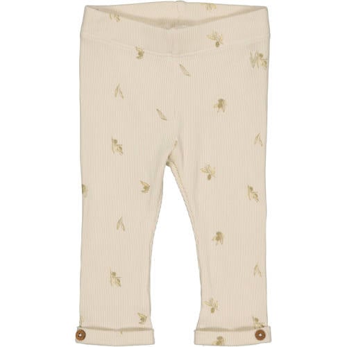 LEVV Newborn regular casual broek ecru Jongens Katoen All over print - maat 50 afbeelding
