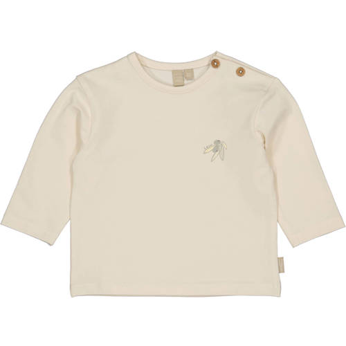 LEVV Newborn longsleeve crème Ecru Jongens Katoen Ronde hals Printopdruk - maat 74 afbeelding