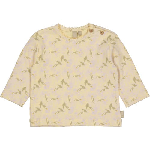LEVV Newborn longsleeve geel Meisjes Katoen Ronde hals All over print - maat 62 afbeelding