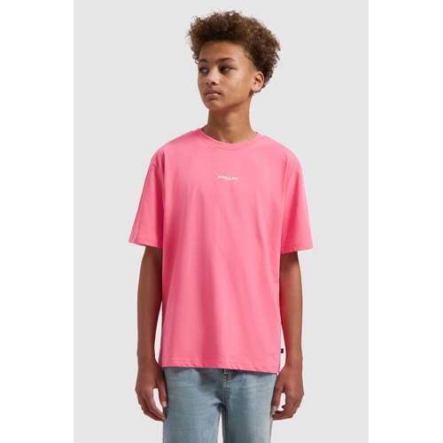 Ballin T-shirt met backprint roze Jongens Katoen Ronde hals Backprint - maat 140 afbeelding