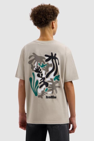 T-shirt met backprint beige