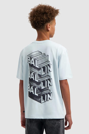 T-shirt met backprint lichtblauw