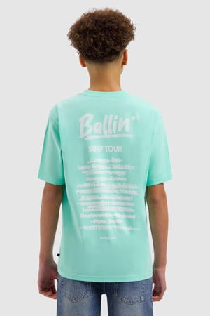 T-shirt met backprint mintgroen