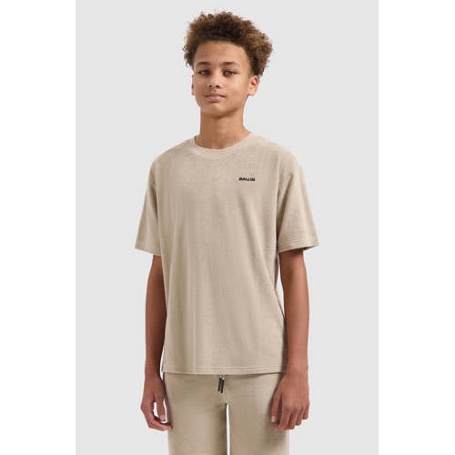 Ballin T-shirt beige Jongens Katoen Ronde hals Effen - maat 176 afbeelding
