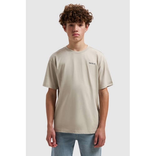 Ballin T-shirt met backprint beige Bruin Jongens Katoen Ronde hals Backprint - maat 176 afbeelding