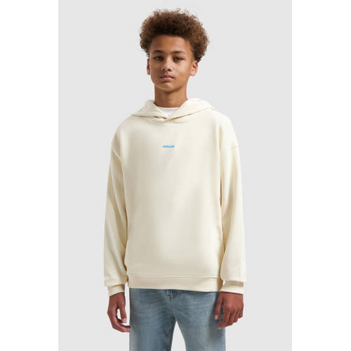 Ballin hoodie met backprint ecru Sweater Jongens Katoen Capuchon Backprint - maat 176 afbeelding