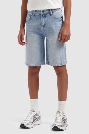 regular waist denim short medium blue denim