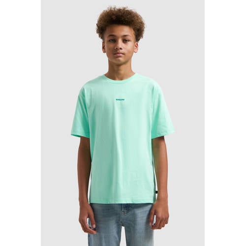 Ballin T-shirt met backprint mintgroen Jongens Katoen Ronde hals Backprint - maat 140 afbeelding