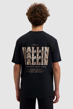 T-shirt met backprint zwart