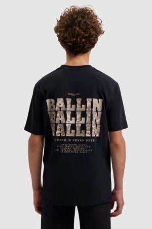 T-shirt met backprint zwart