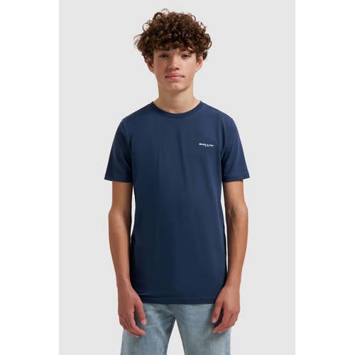Ballin T-shirt met backprint donkerblauw Jongens Katoen Ronde hals Backprint - maat 140 afbeelding