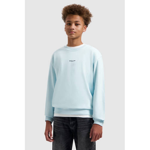 Ballin sweater met backprint lichtblauw Jongens Katoen Ronde hals Backprint - maat 164 afbeelding