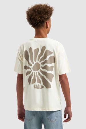 T-shirt met backprint ecru