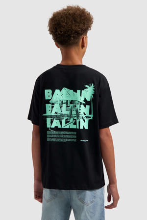 T-shirt met backprint zwart