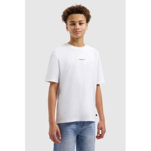 Ballin T-shirt met backprint wit Jongens Katoen Ronde hals Backprint - maat 164 afbeelding