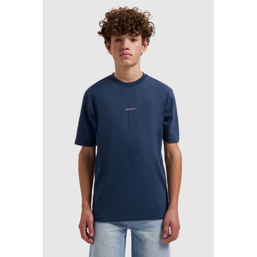 Ballin T-shirt met backprint donkerblauw Jongens Katoen Ronde hals Backprint - maat 152 afbeelding