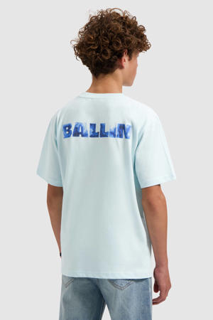 T-shirt met backprint lichtblauw