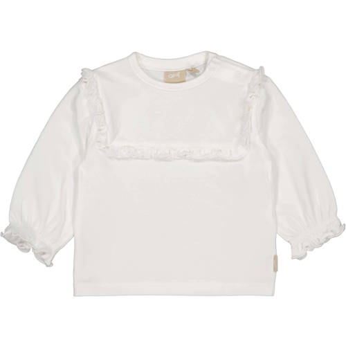 QPI Newborn longsleeve wit Meisjes Stretchkatoen Ronde hals Effen - maat 56 afbeelding