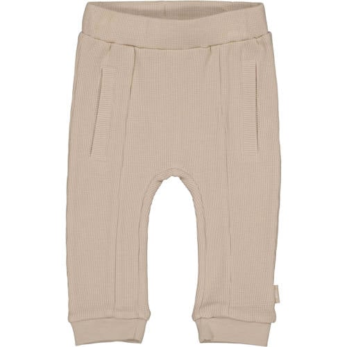 QPI Newborn regular babybroek lichtbruin met textuur Jongens Stretchkatoen - maat 68 afbeelding