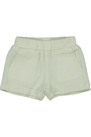 regular waist casual short lichtgroen met textuur