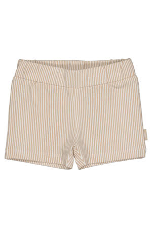 regular waist gestreepte casual short bruin