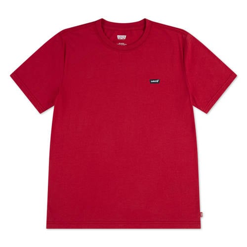 Levi's T-shirt rood Jongens Katoen Ronde hals Effen - maat 140 afbeelding