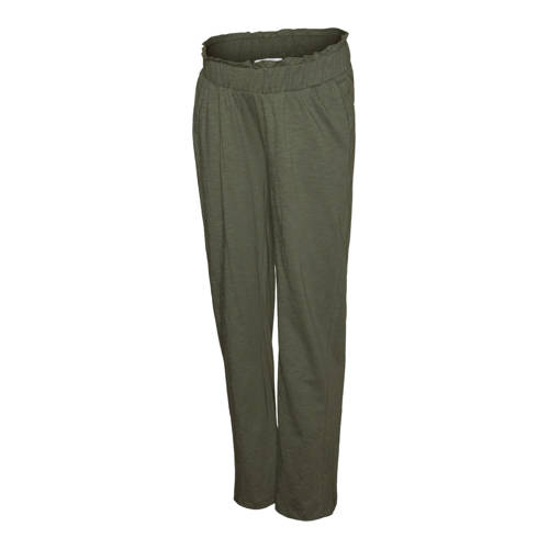 MAMALICIOUS regular waist zwangerschaps casual broek Groen Dames Katoen - maat XL afbeelding