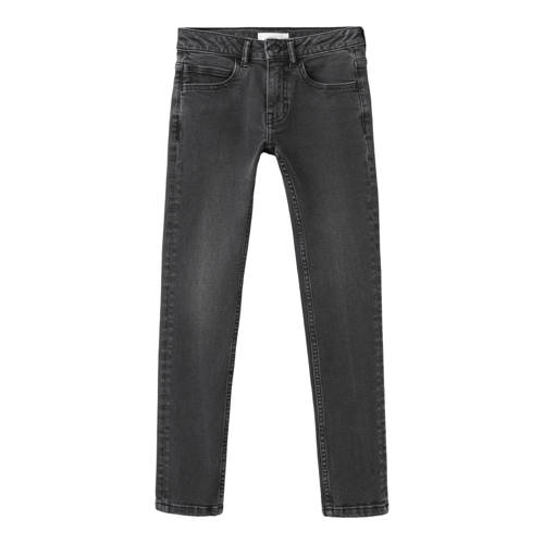 Mango Kids skinny jeans grey denim Grijs Effen - maat 164 afbeelding