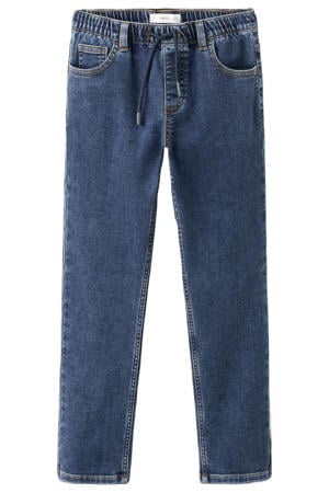 tapered jeans dark blue denim
