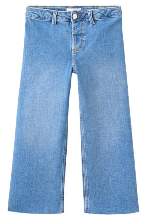 wide leg jeans medium blue denim