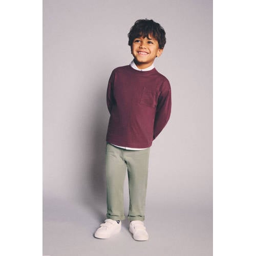 Mango Kids chino groen Broek Jongens Katoen Effen - maat 92 afbeelding