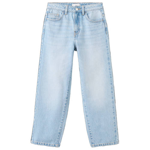 Mango Kids straight leg jeans light blue denim Blauw Effen - maat 152 afbeelding