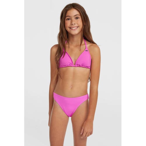O'Neill triangel bikini Essentials fuchsia Meisjes Polyamide Effen - maat 164 afbeelding
