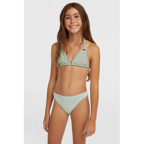 O'Neill triangel bikini Essentials lichtgroen Meisjes Polyamide Effen - maat 116 afbeelding