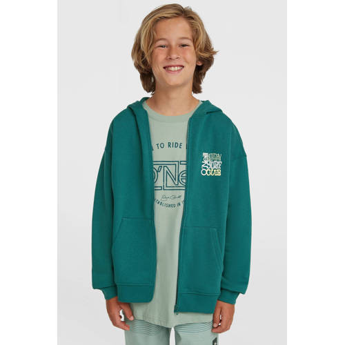 O'Neill sweatvest met backprint donkergroen Backprint - maat 176 afbeelding