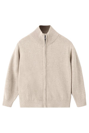 gebreid vest beige