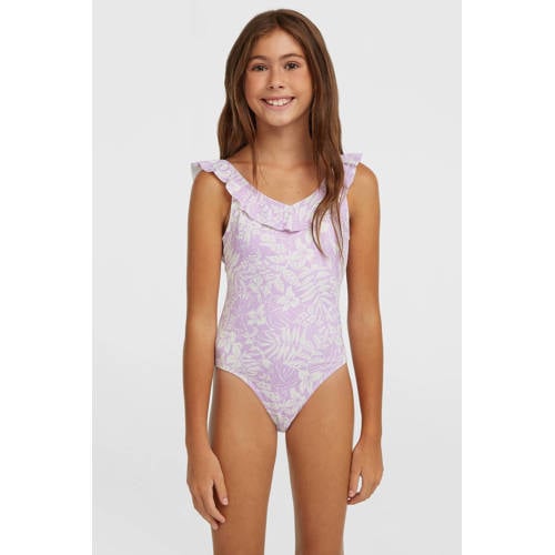 O'Neill badpak Tropics met ruches lila Paars Meisjes Polyamide All over print - maat 116 afbeelding