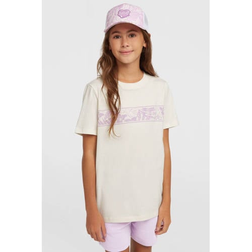 O'Neill T-shirt ecru Meisjes Katoen Ronde hals Printopdruk - maat 152 afbeelding