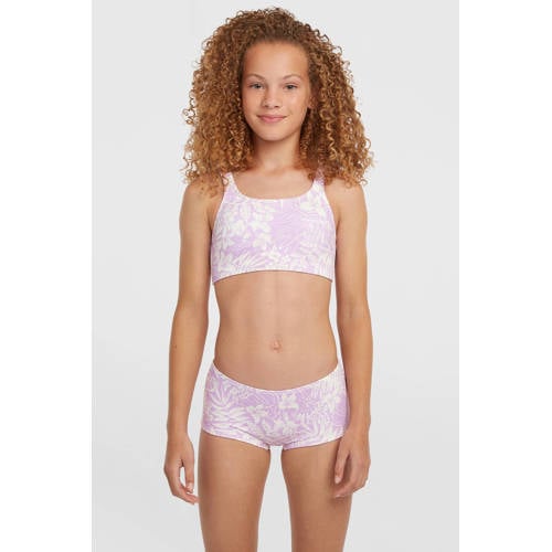 O'Neill crop bikini Holiday lila Meisjes Polyamide Bloemen - maat 152 afbeelding